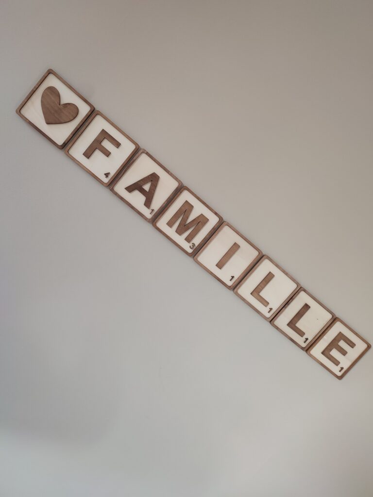 lettre scrabble relief