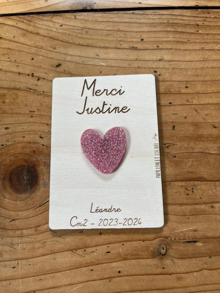 carte pin's coeur